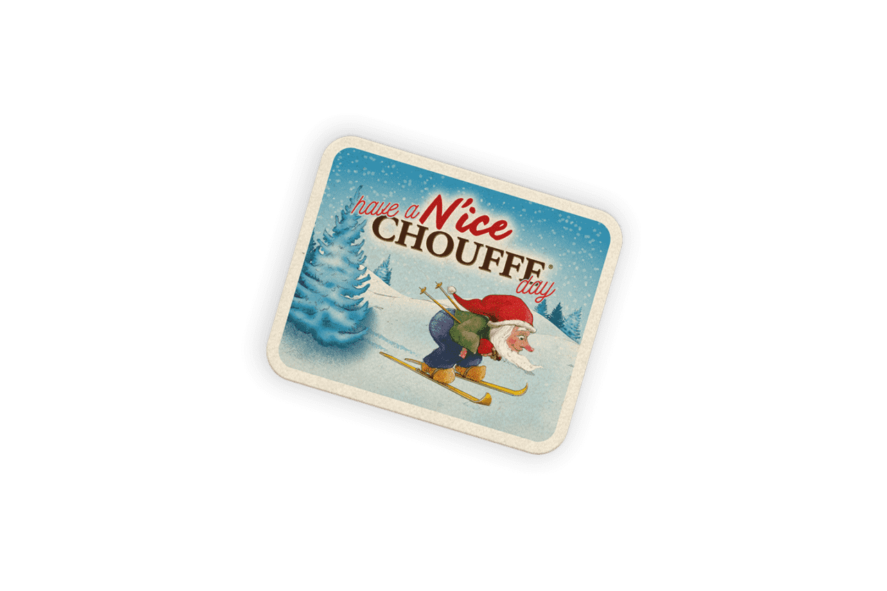 Chouffe coaster postcard
