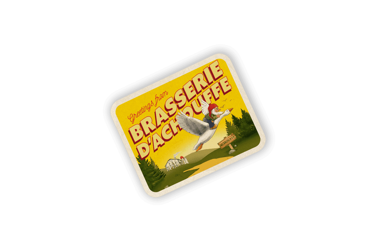 Chouffe coaster postcard