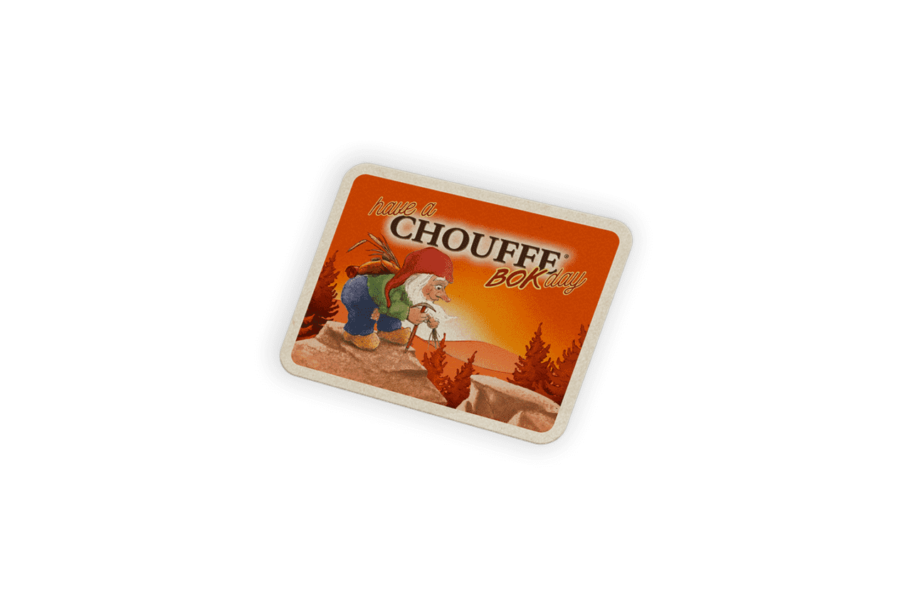 Chouffe coaster postcard