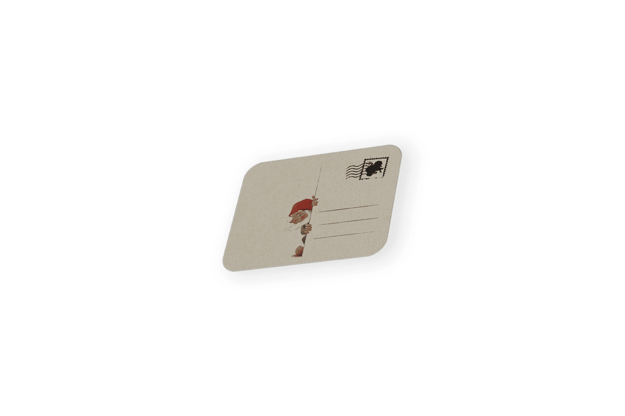 Chouffe coaster postcard
